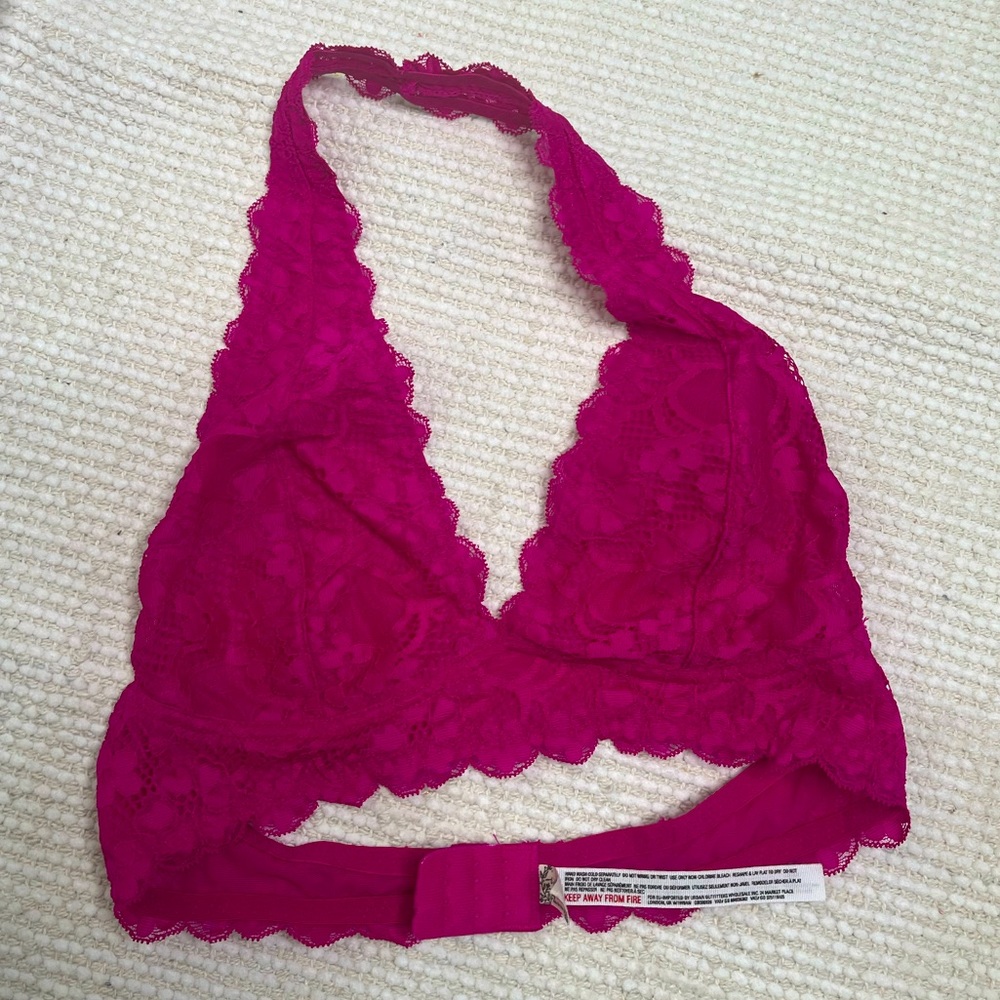 Free People Gallon Lace Halter Bralette Boho bra